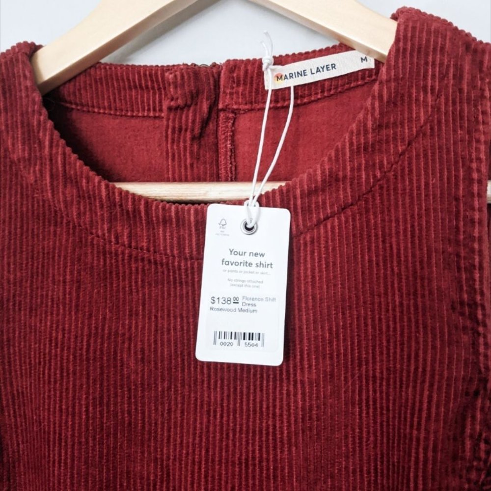 Marine Layer Red Courdoroy Dress • M - Picture 6 of 8